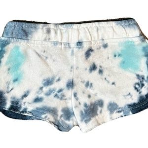 Play Six Girls' Comfy Cotton Blend Lounge Shorts, Oceanic Tie Dye Size 7/8
